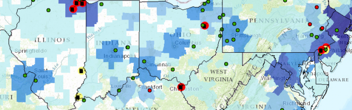 hydrogen fluoride map